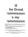 The Great Commission Is My Commission